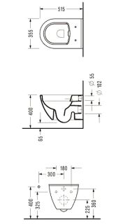 Подвесной унитаз Serel Smart SM46SL белый